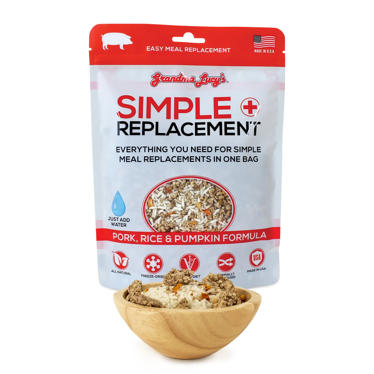 Grandma Lucy's Simple Replacement Pork, Rice & Pumpkin Formula for Dogs & Cats