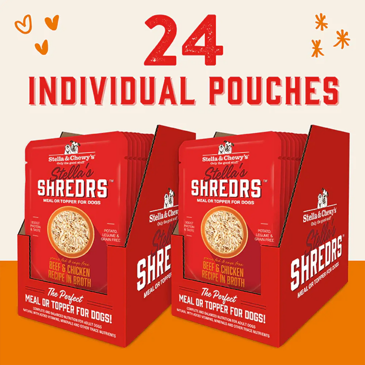 Stella &amp; Chewy&#39;s Stella&#39;s Shredrs Beef &amp; Chicken in Broth Dog Food