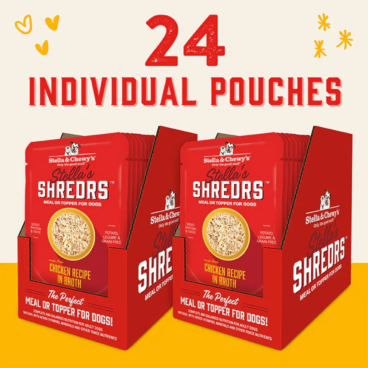 Stella &amp; Chewy&#39;s Stella&#39;s Shredrs Chicken in Broth Dog Food