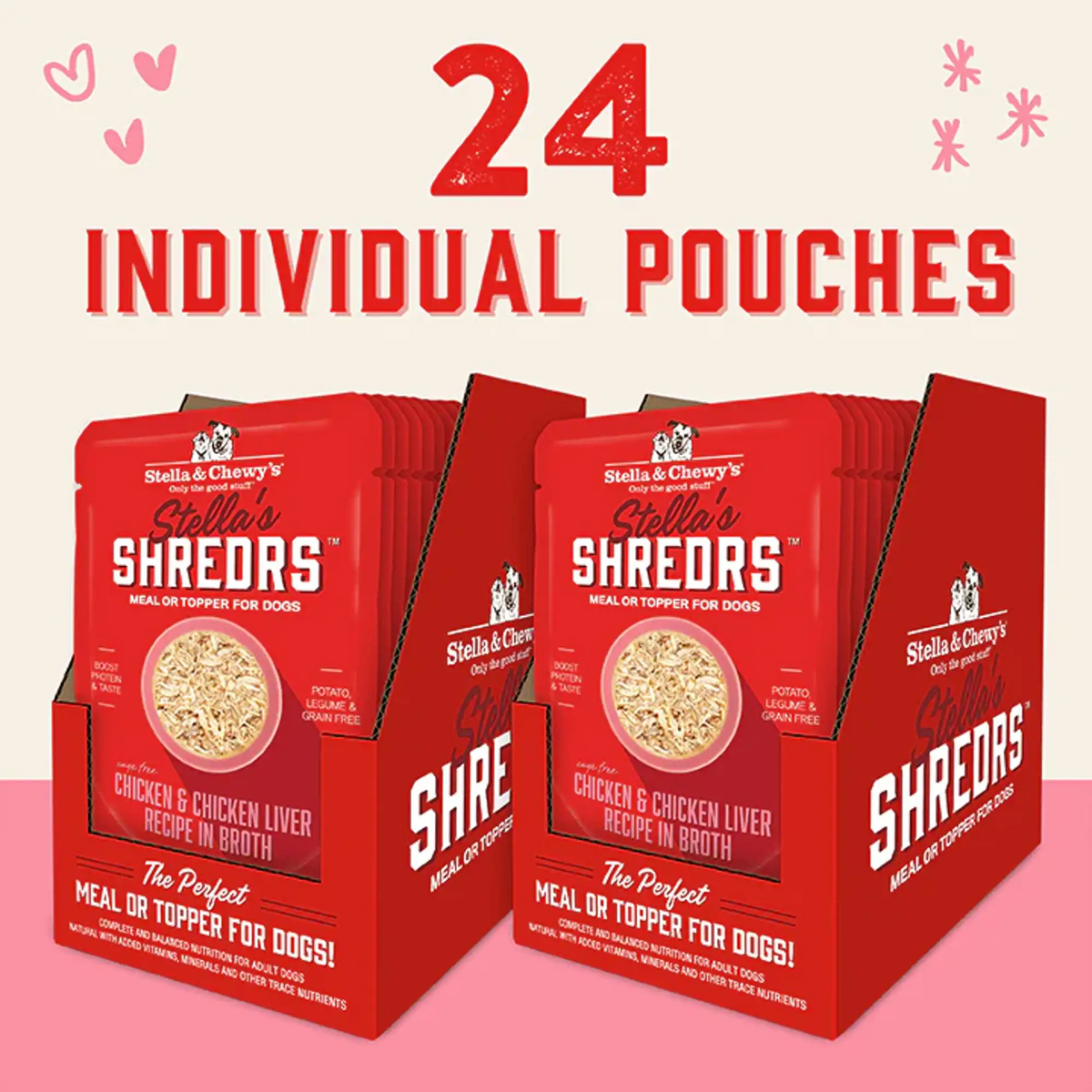 Stella &amp; Chewy&#39;s Stella&#39;s Shredrs Chicken &amp; Chicken Liver in Broth Dog Food