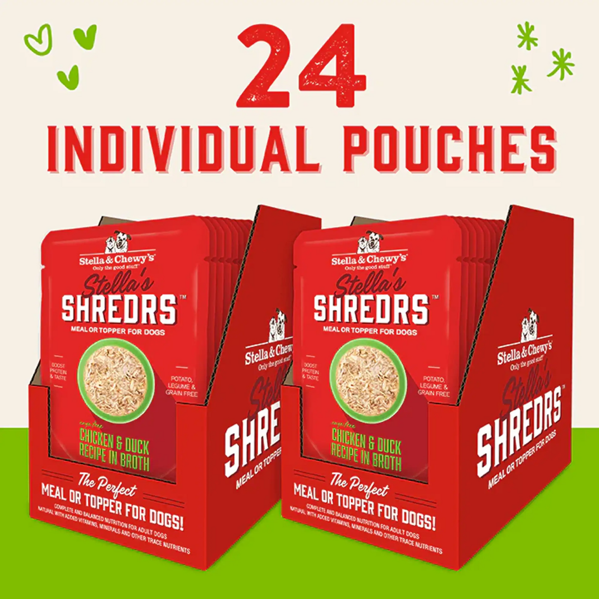 Stella &amp; Chewy&#39;s Stella&#39;s Shredrs Chicken &amp; Duck in Broth Dog Food