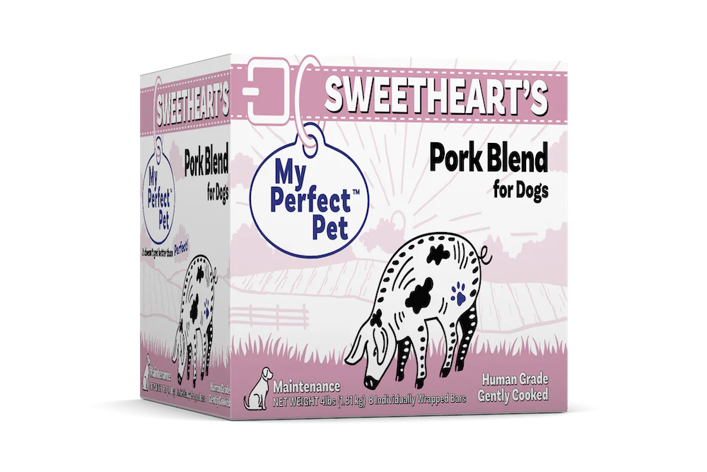 My Perfect Pet Gently Cooked Grain Free Sweetheart&#39;s Pork Blend Frozen Dog Food