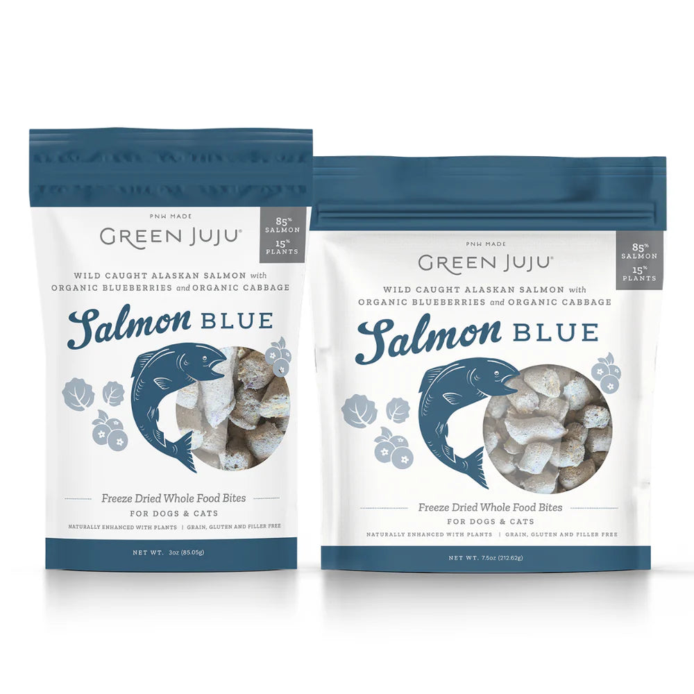 Green Juju Freeze-Dried Salmon Blue Dog &amp; Cat Whole Food Bites
