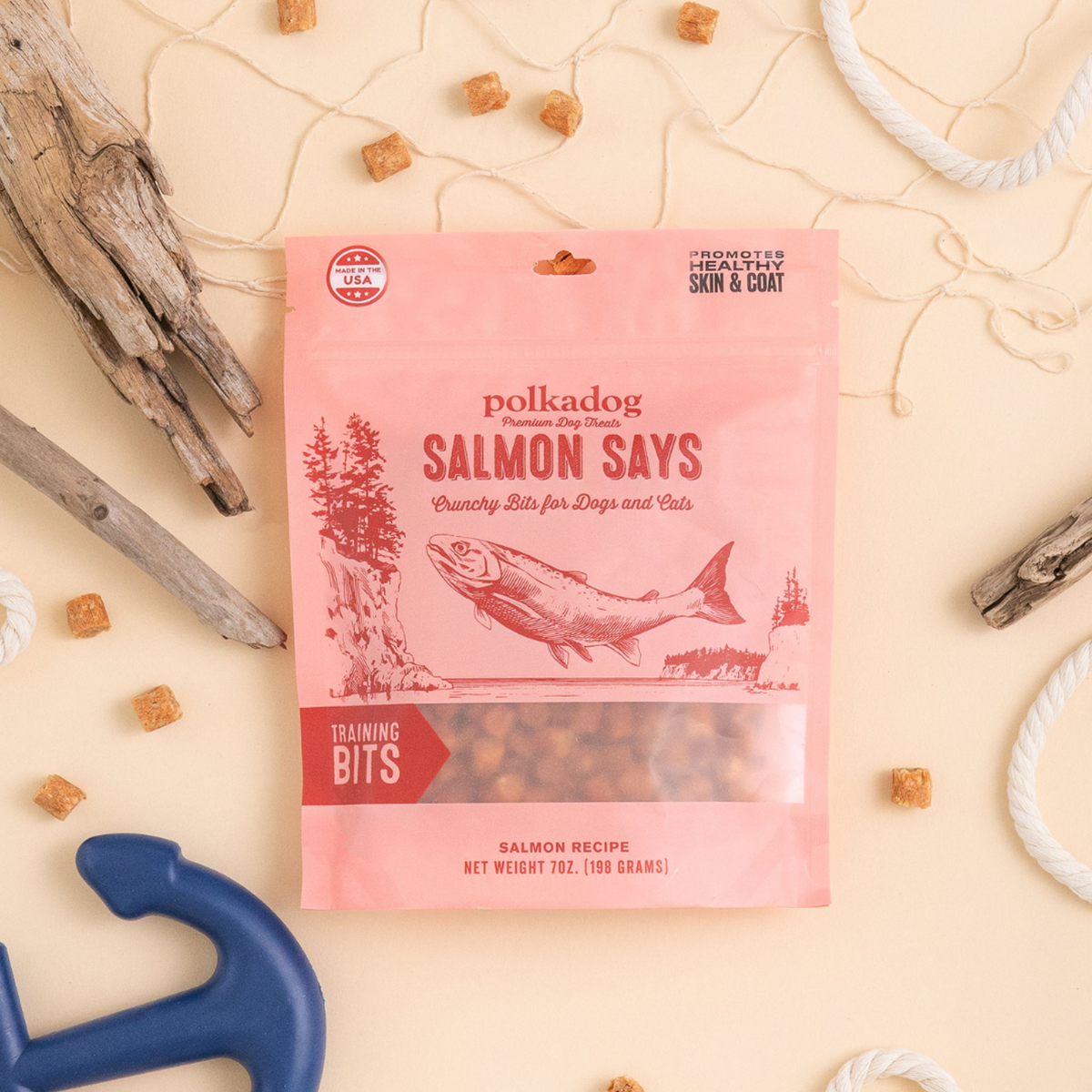 Polkadog Bakery Salmon Says Crunchy Dog &amp; Cat Treats