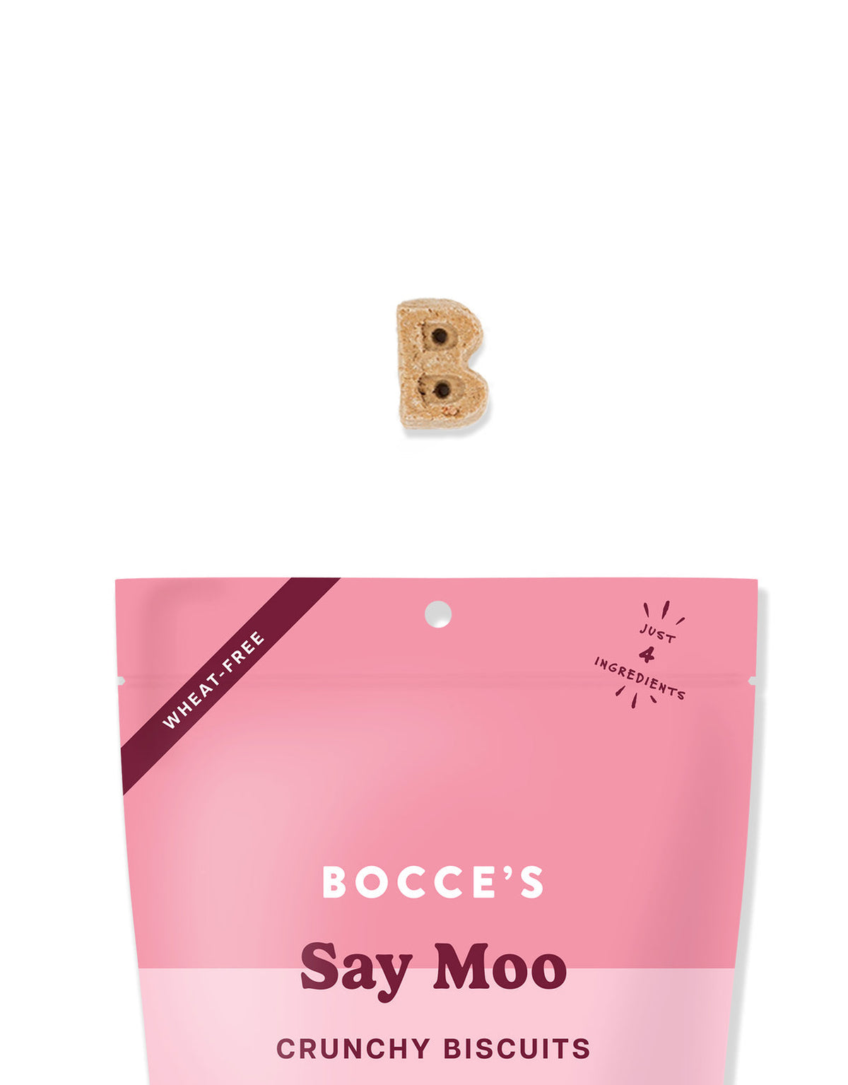 Bocce&#39;s Bakery Crunchy Biscuits Say Moo Beef and Cheddar Dog Treats