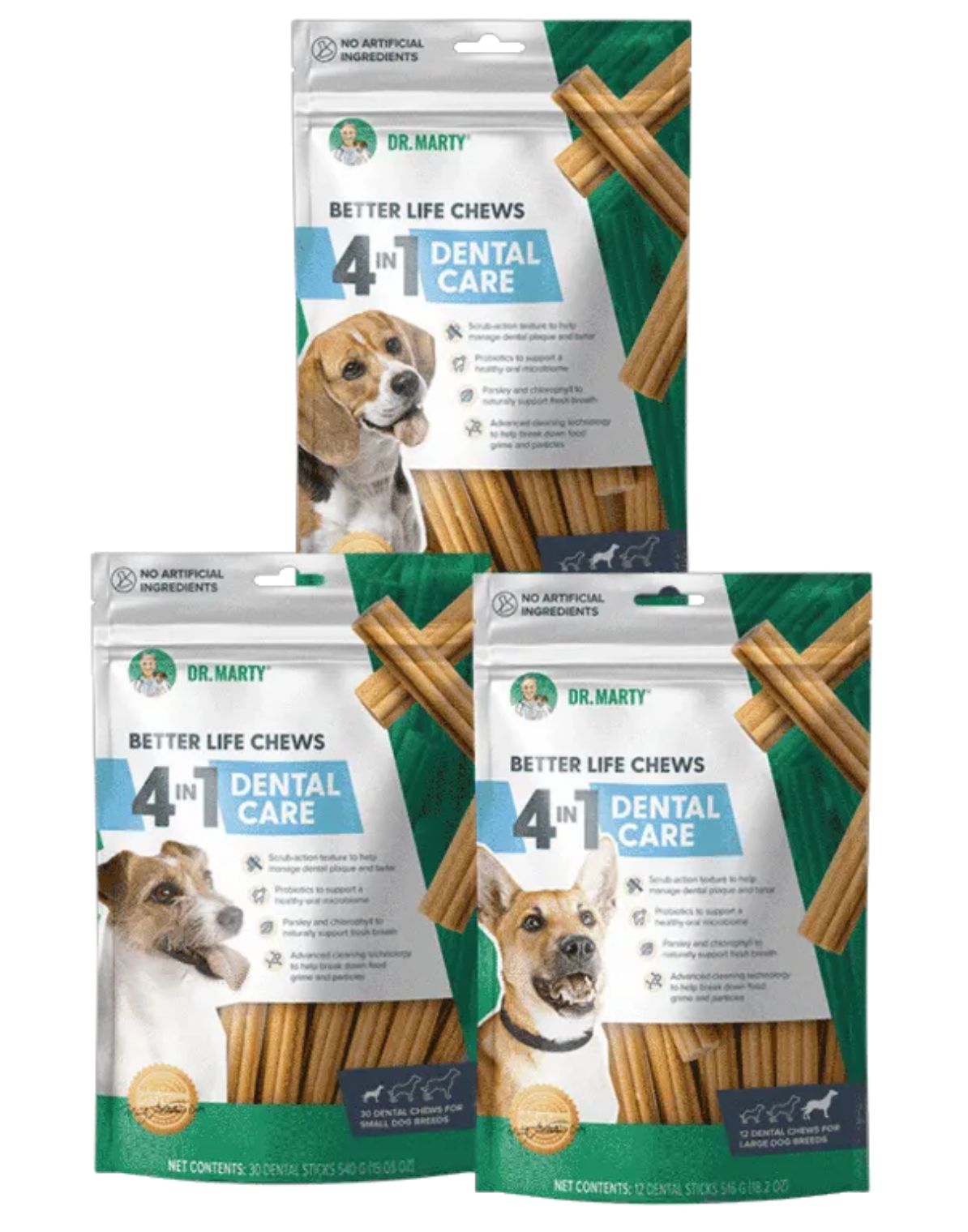 Dr. Marty Better Life Chews 4-in-1 Dental Care Dog Chews