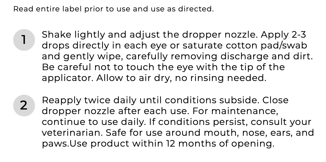 Wondercide Rescue Eye Drops for Dogs & Cats