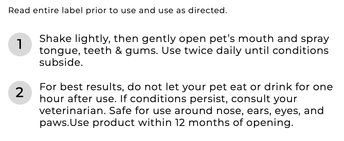 Wondercide Rescue Oral Spray for Dogs & Cats