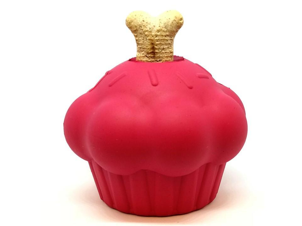 SodaPup Cupcake Durable Rubber Chew Toy & Treat Dispenser