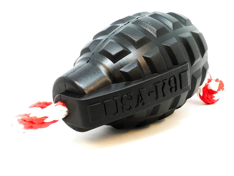 SodaPup USA-K9 Magnum Grenade Durable Rubber Chew Toy