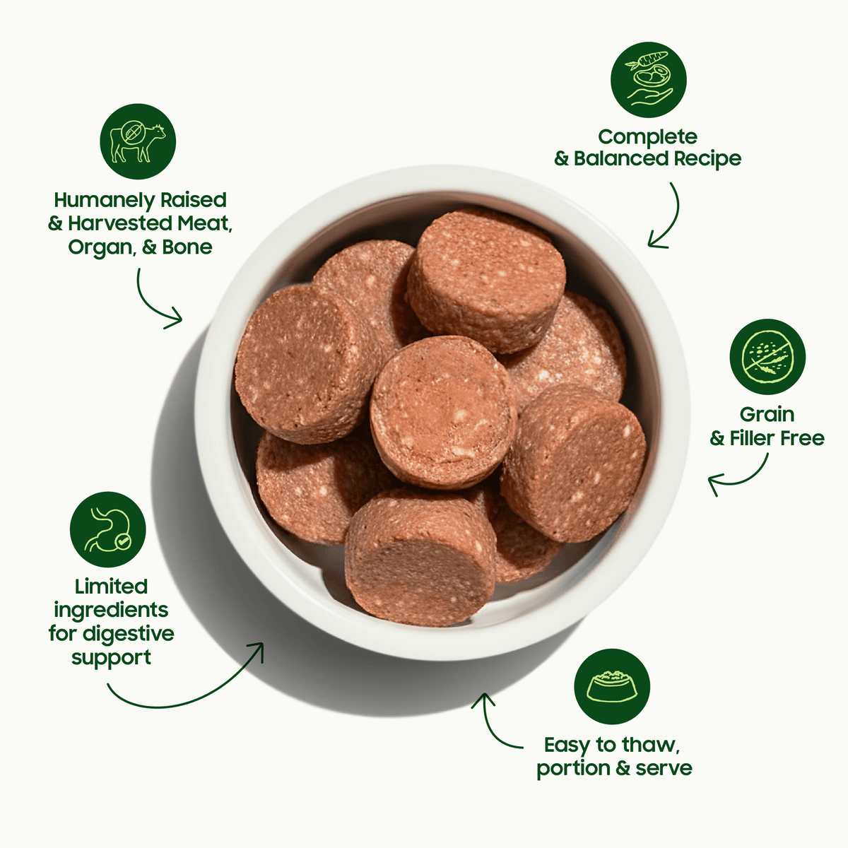 Small Batch Rabbit Sliders Frozen Raw Dog Food