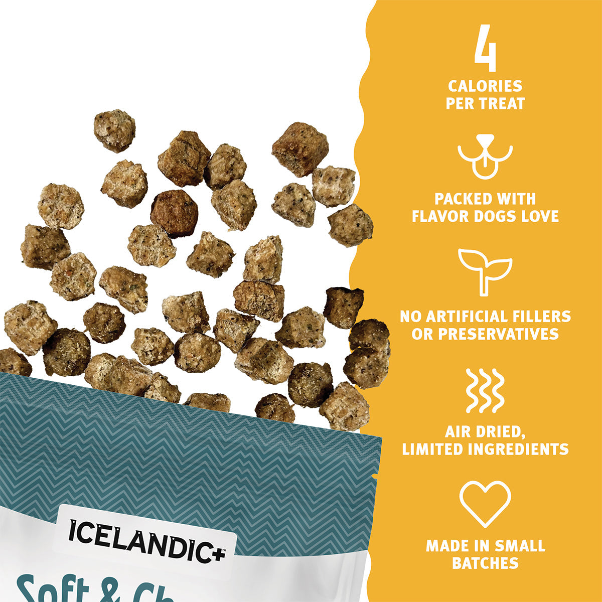 Icelandic+ Soft & Chewy Bites Chicken, Blackberry & Kelp Dog Treats