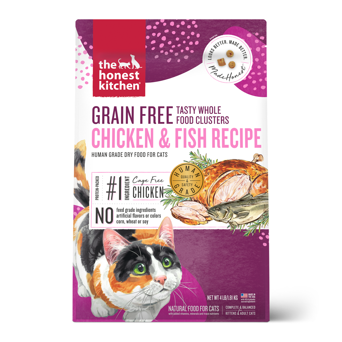 The Honest Kitchen Grain Free Chicken &amp; Whitefish Clusters Cat Food