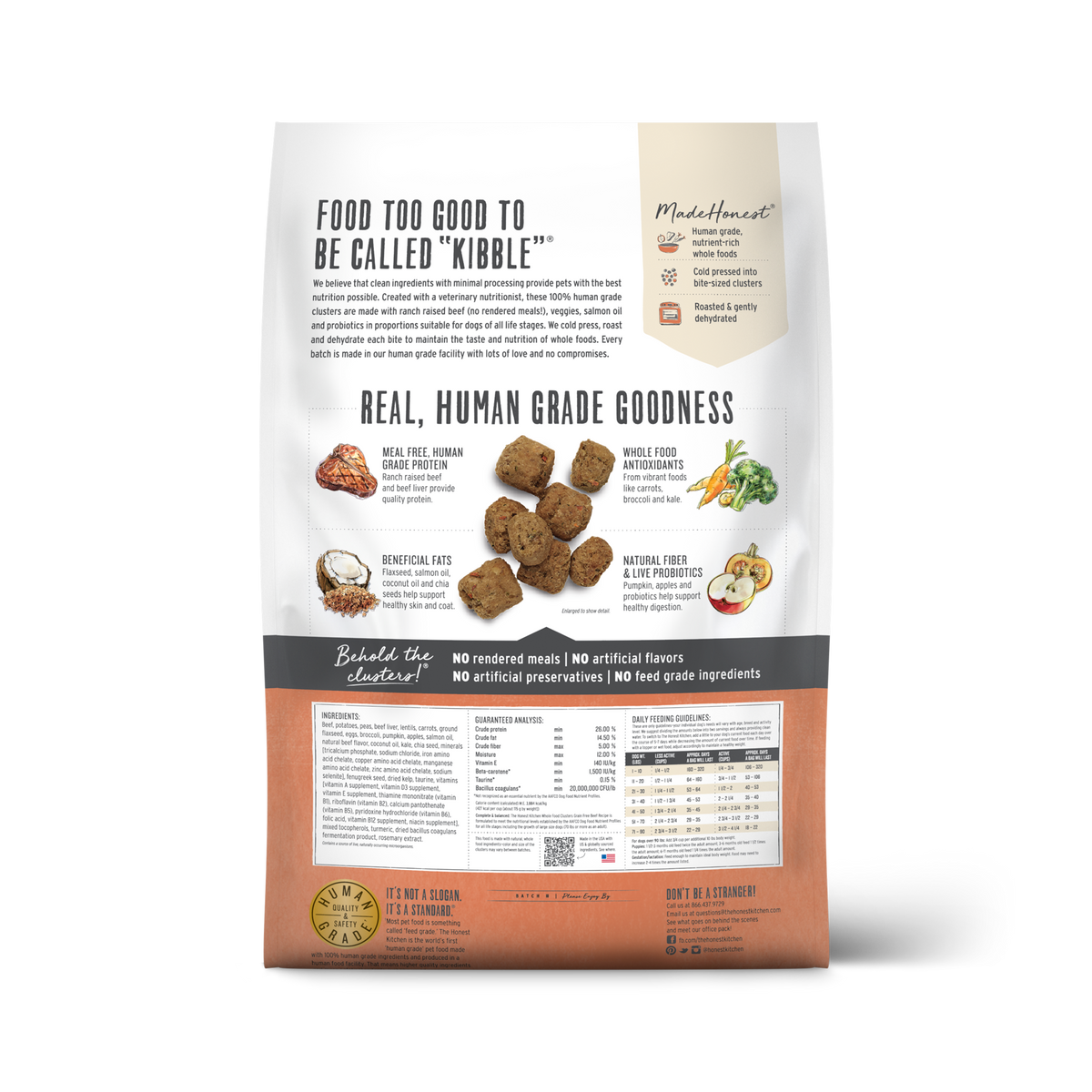 The Honest Kitchen Grain Free Beef Clusters Dog Food
