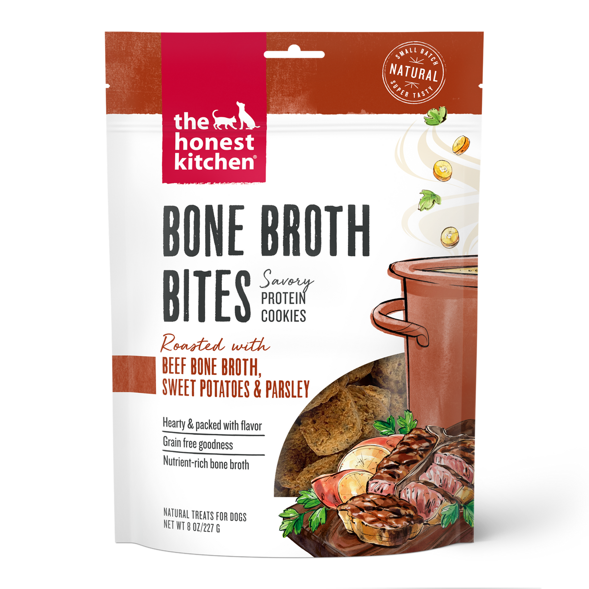 The Honest Kitchen Bone Broth Bites Beef &amp; Sweet Potato Dog Treats