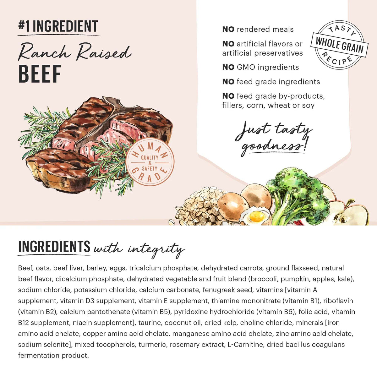 The Honest Kitchen Whole Grain Beef &amp; Oat Clusters Dog Food
