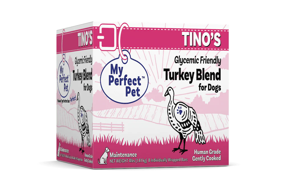 My Perfect Pet Gently Cooked Grain Free Tino&#39;s Glycemic Friendly Turkey Blend Frozen Dog Food