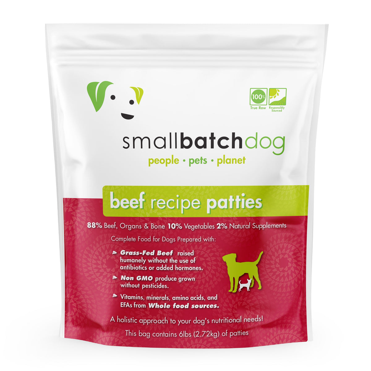 Small Batch Beef Patties Frozen Raw Dog Food