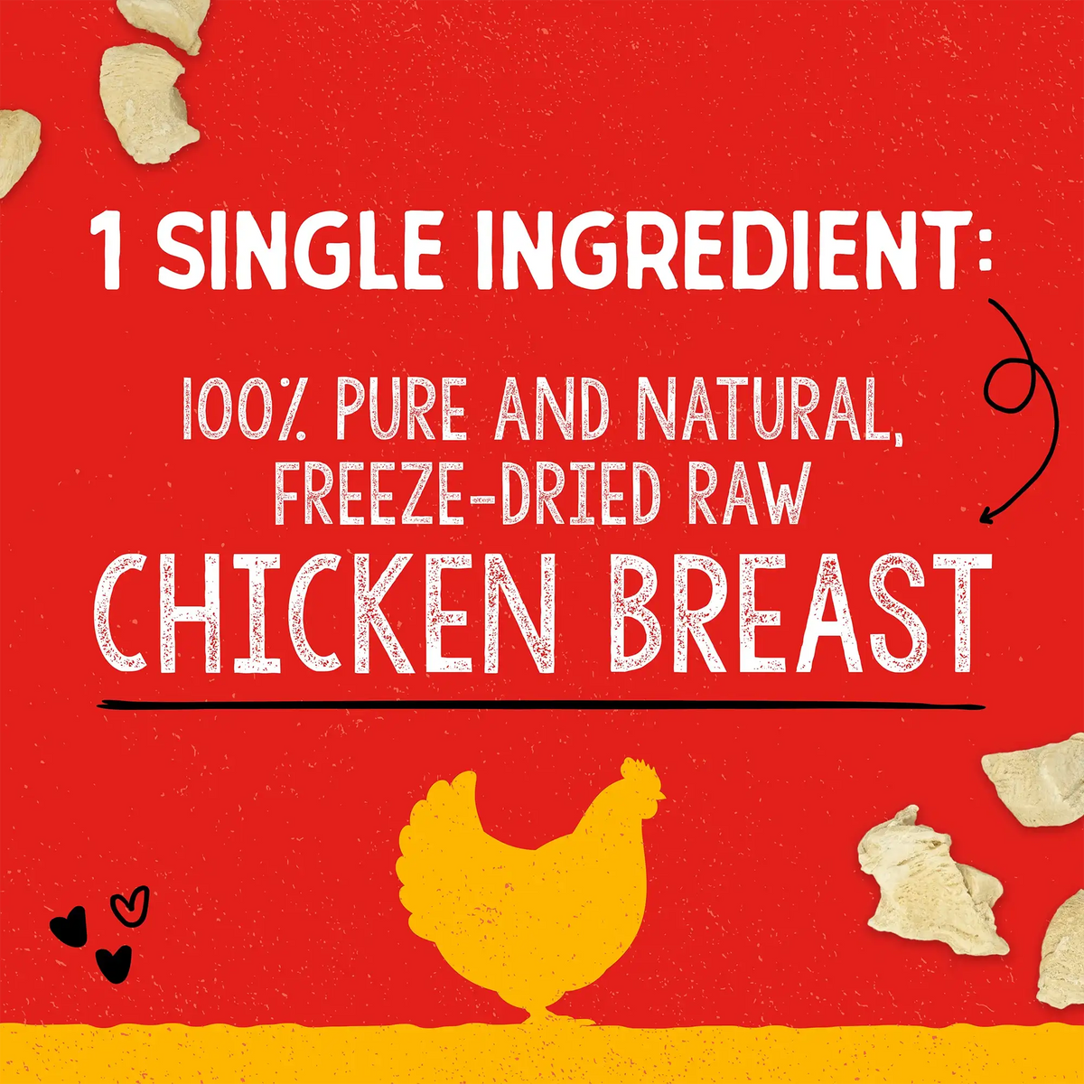 Stella &amp; Chewy&#39;s Freeze-Dried Raw Single Ingredient Chicken Breast Dog Treats