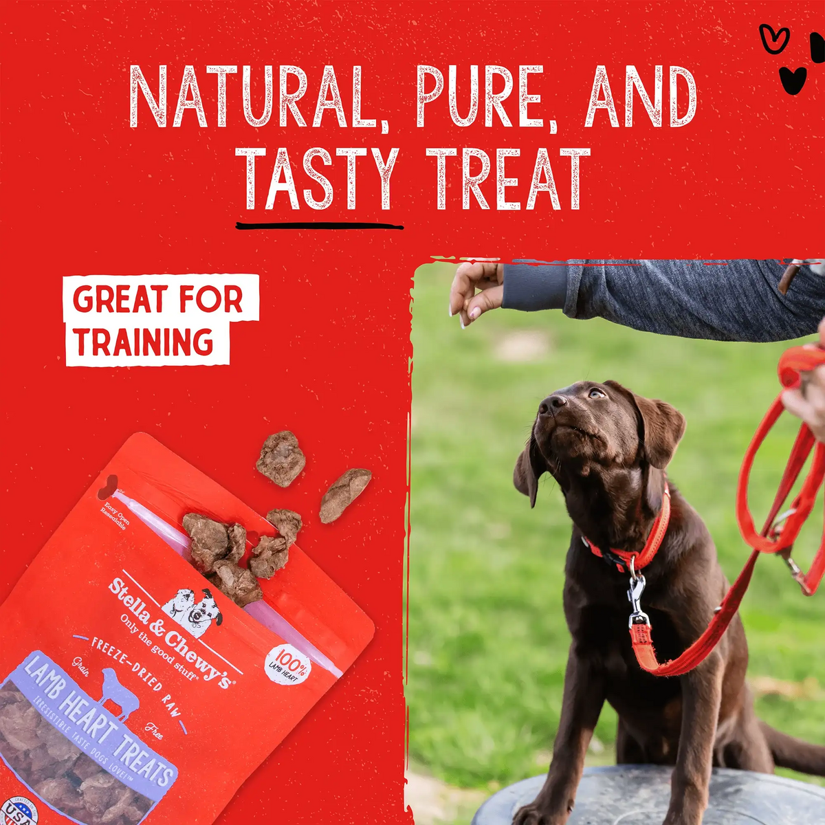 Stella &amp; Chewy&#39;s Freeze-Dried Raw Single Ingredient Lamb Heart Dog Treats