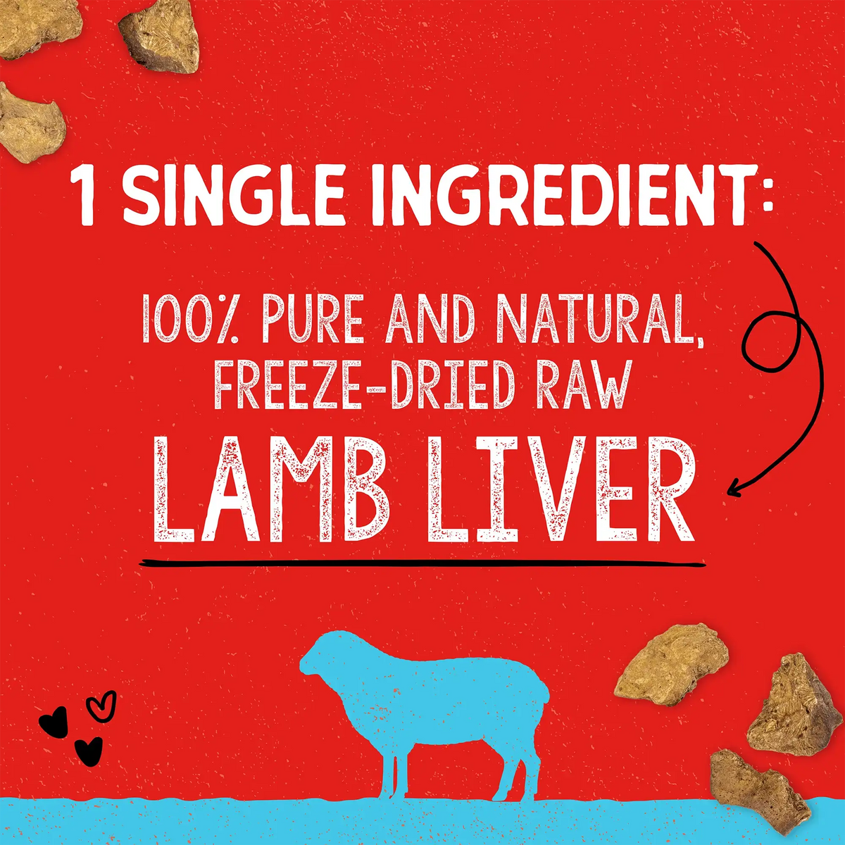 Stella &amp; Chewy&#39;s Freeze-Dried Raw Lamb Liver Dog Treats