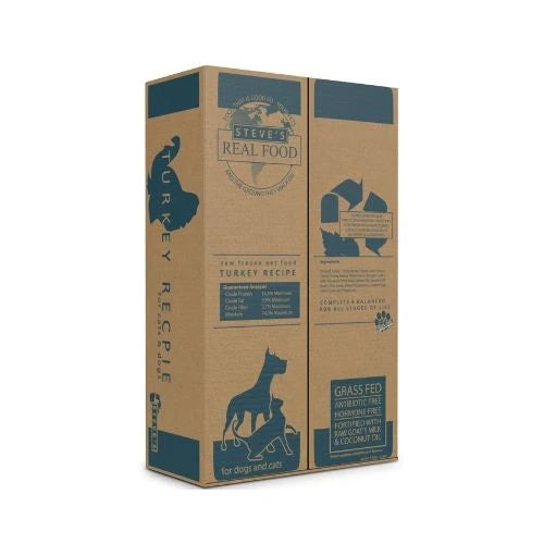 Steve&#39;s Real Food Frozen Turkey Raw Dog &amp; Cat Food