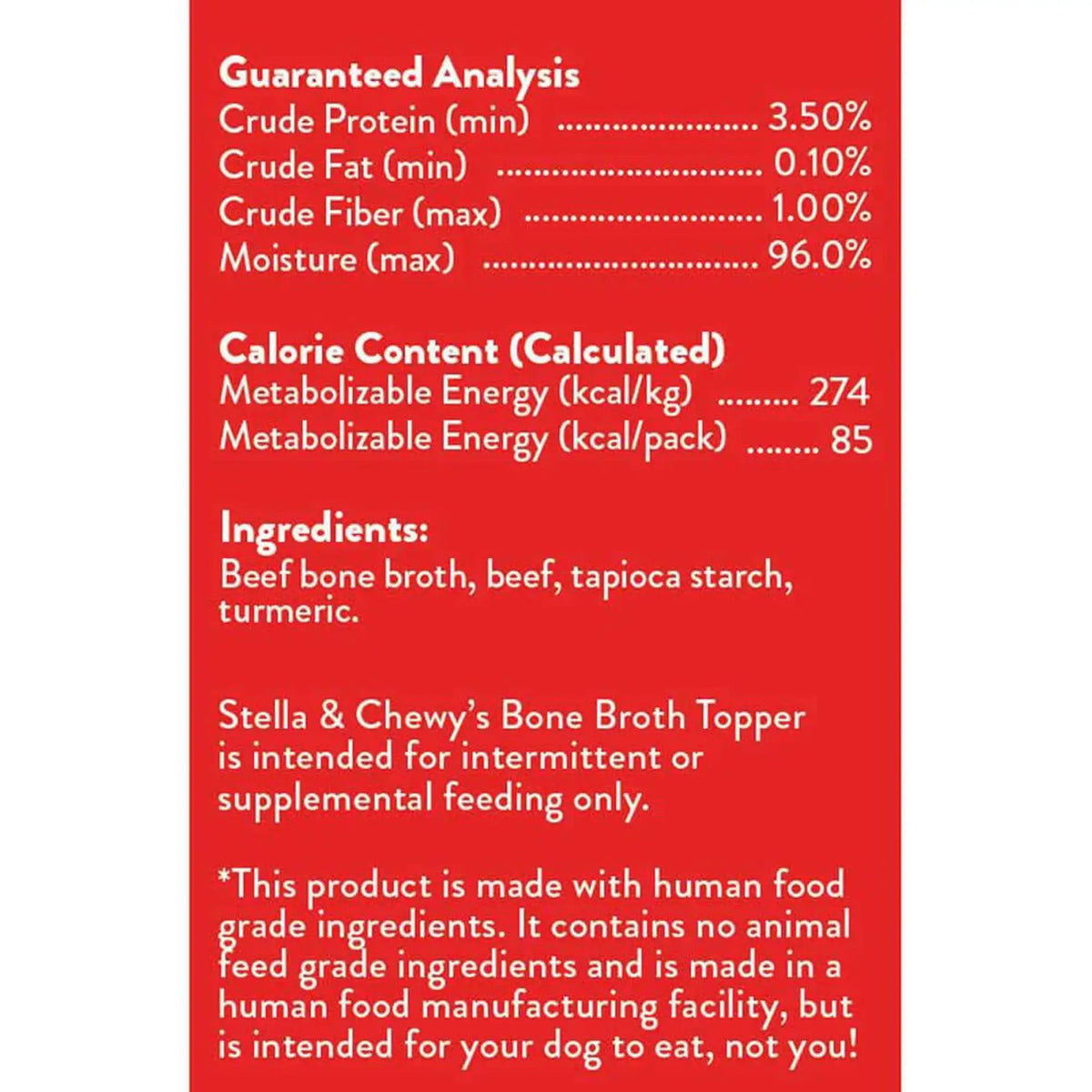 Stella &amp; Chewy&#39;s Broth Topper Beef for Dogs