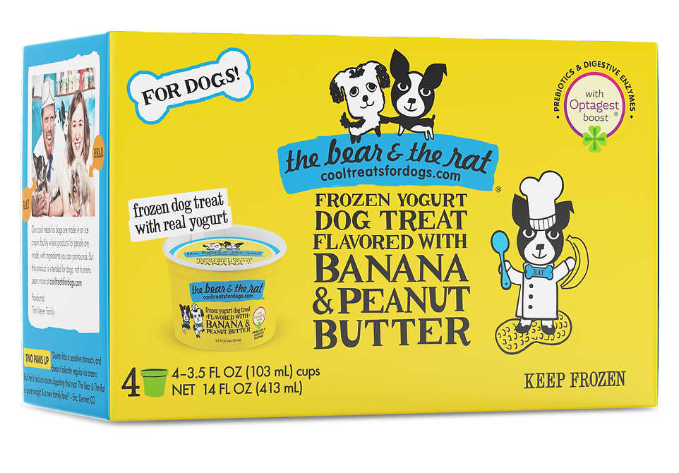 The Bear and The Rat Banana and Peanut Butter Yogurt for Dogs