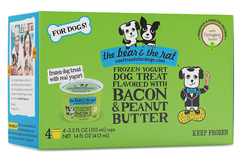 The Bear and The Rat Bacon Peanut Butter Yogurt for Dogs