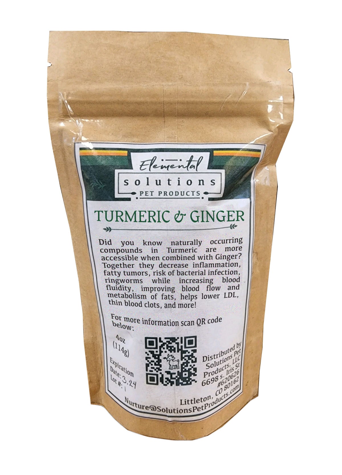 Solutions Pet Products Turmeric &amp; Ginger Supplement for Dogs and Cats