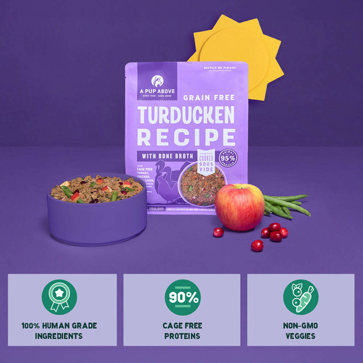 A Pup Above Turducken Gently Cooked Frozen Dog Food