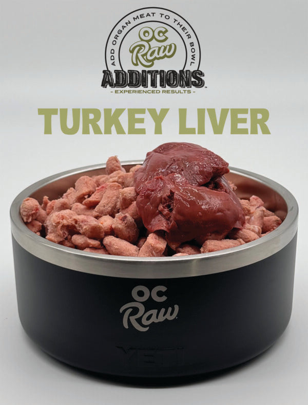 OC Raw Additions Frozen Raw Turkey Livers for Dogs
