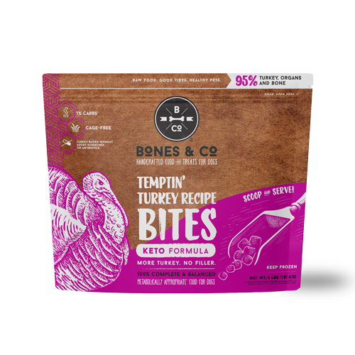 The Bones &amp; Co Frozen Raw Temptin&#39; Turkey Dog Food