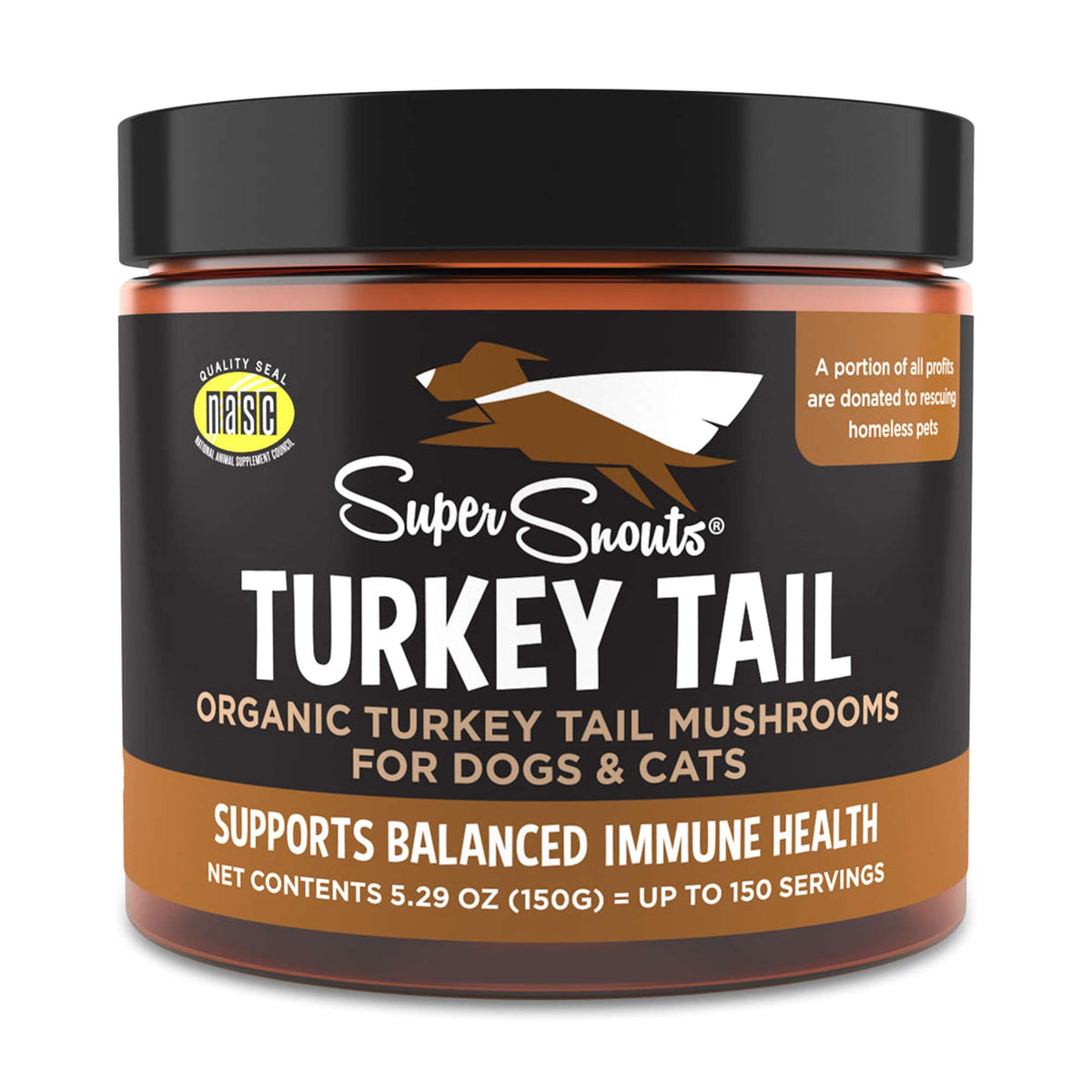 Super Snouts Turkey Tail Mushroom Supplement for Dogs and Cats