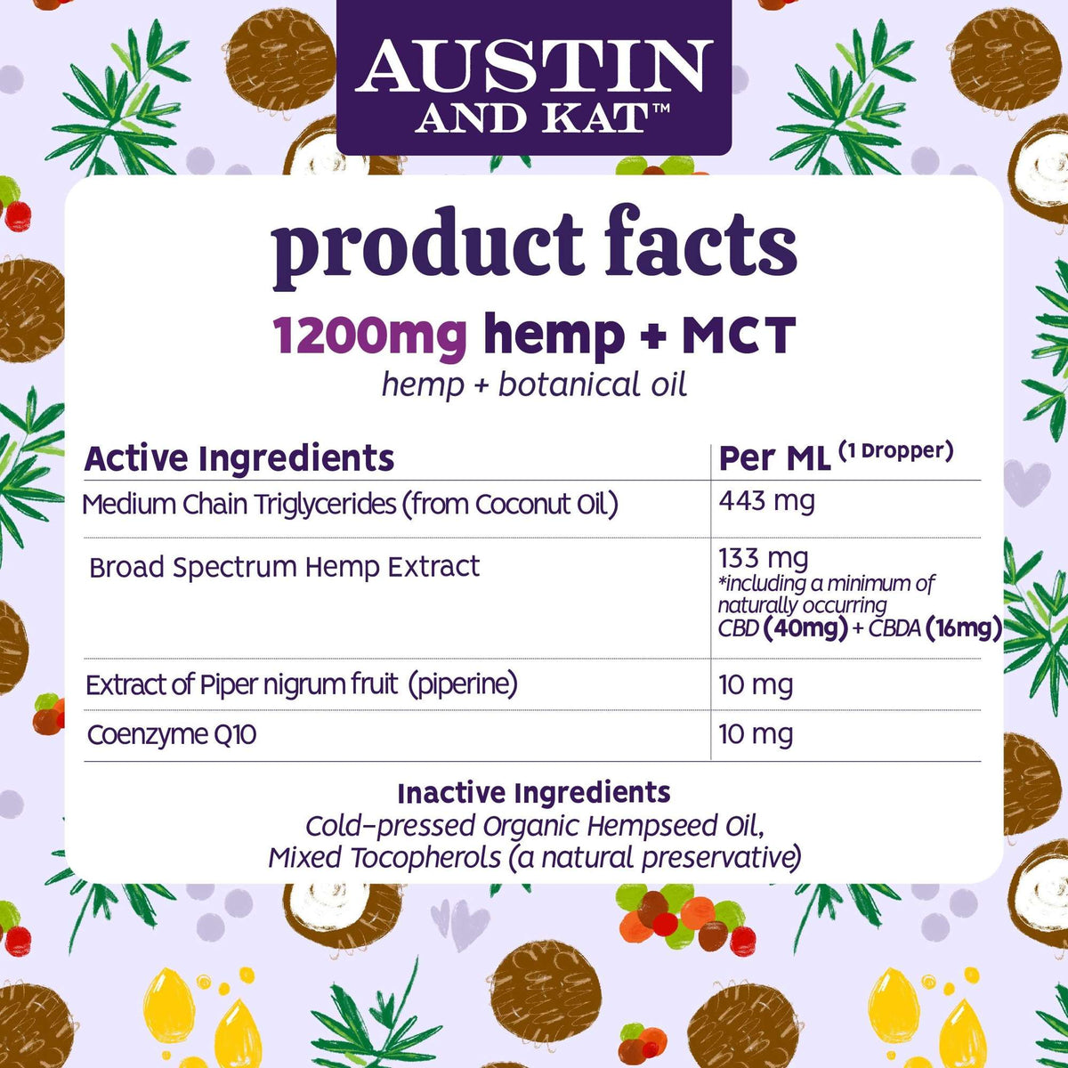 Austin and Kat CBD Original Oil for Dogs and Cats