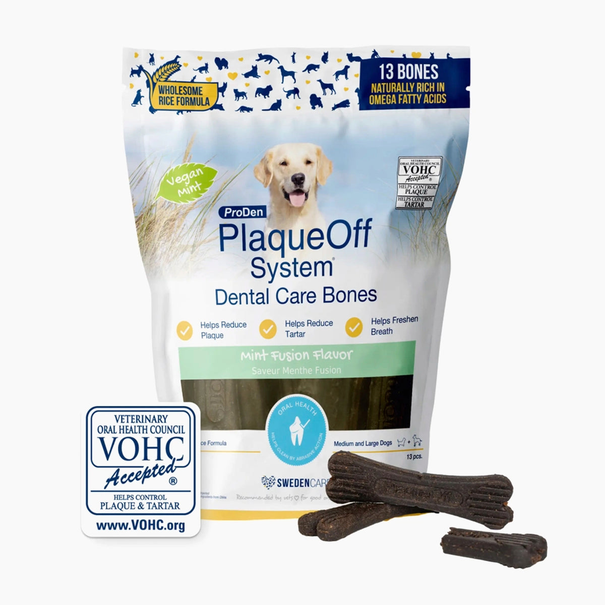 ProDen Plaque Off Mint Fusion Dental Care Bones Dog Chews