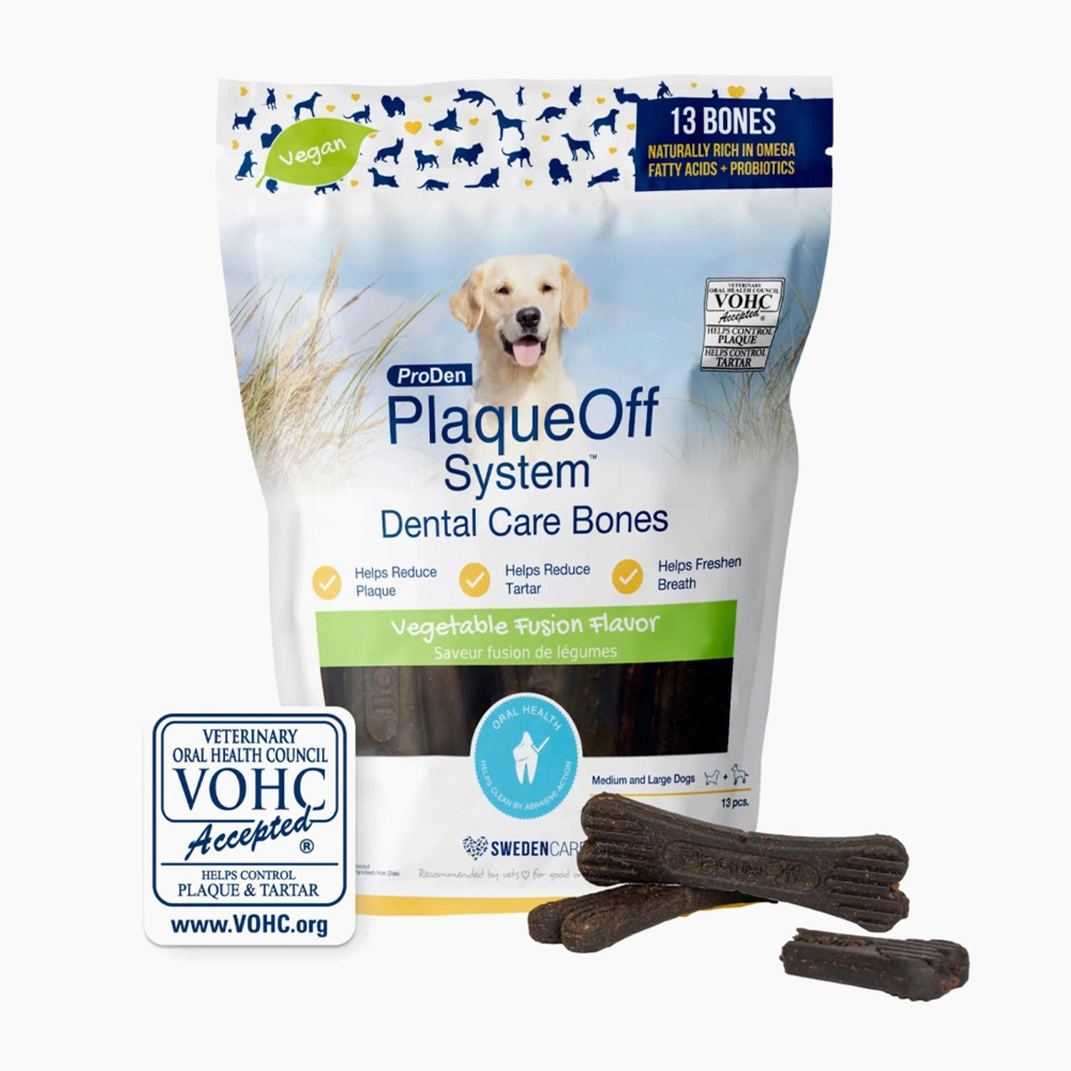 ProDen PlaqueOff Dental Care Bones Vegetable Fusion Dog Chews