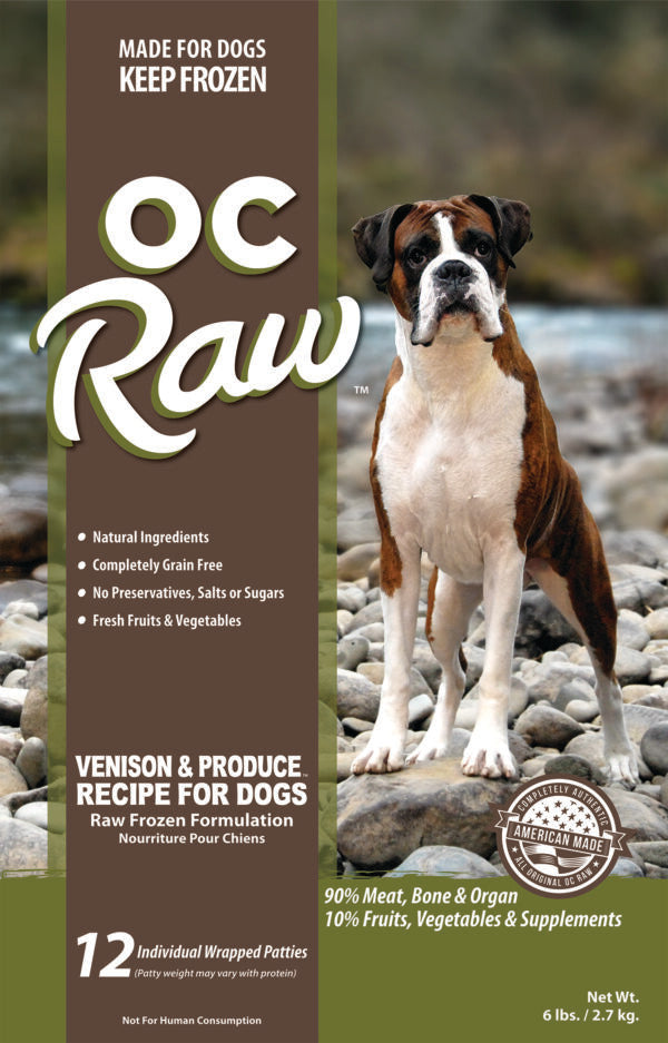 OC Raw Frozen Raw Venison &amp; Produce Dog Food