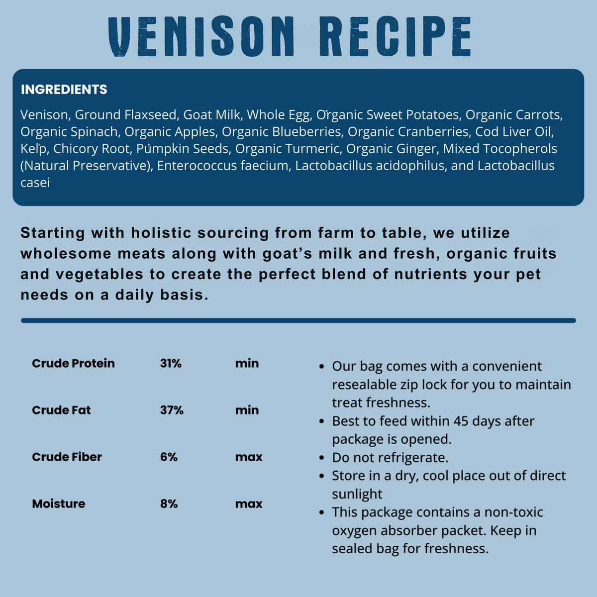 Shepherd Boy Farms Freeze-Dried Venison Recipe Dog Food