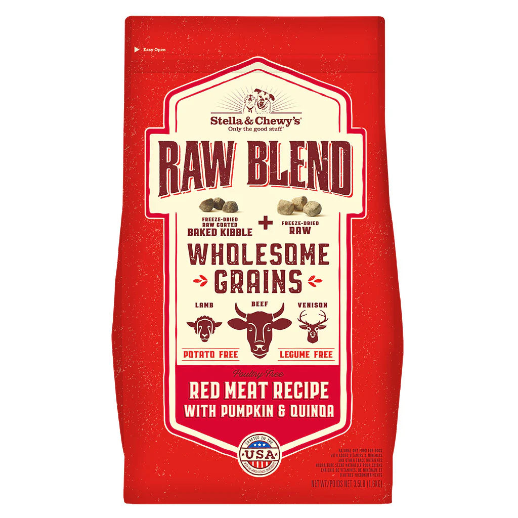 Stella &amp; Chewy&#39;s Kibble Raw Blend Wholesome Grains Kibble Red Meat Dog Food