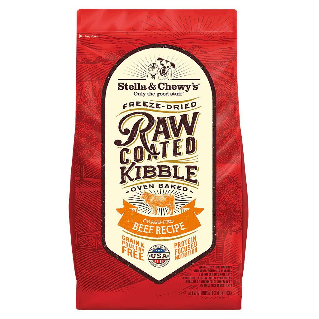 Stella &amp; Chewy&#39;s Kibble Raw Coated Beef Dog Food