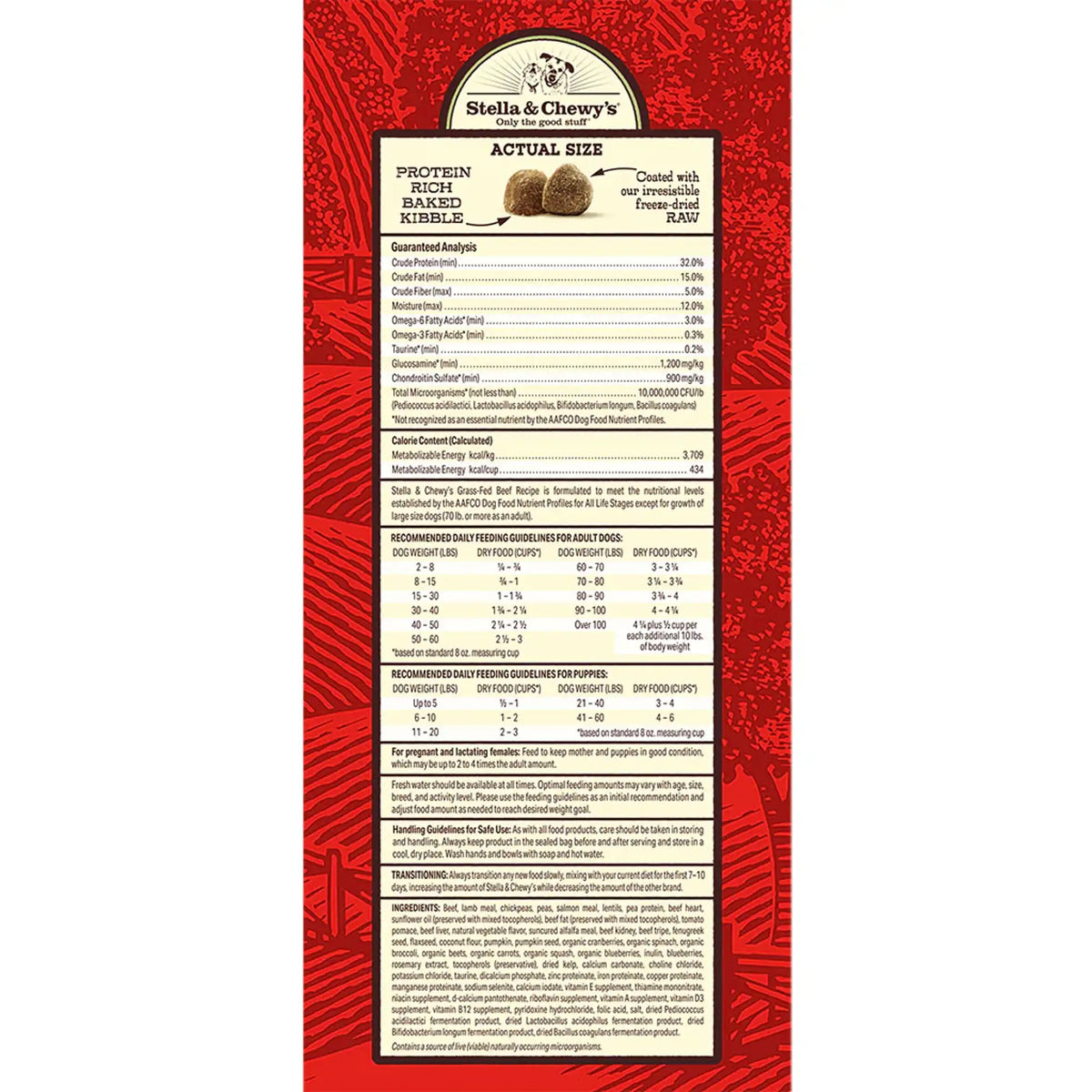 Stella &amp; Chewy&#39;s Kibble Raw Coated Beef Dog Food