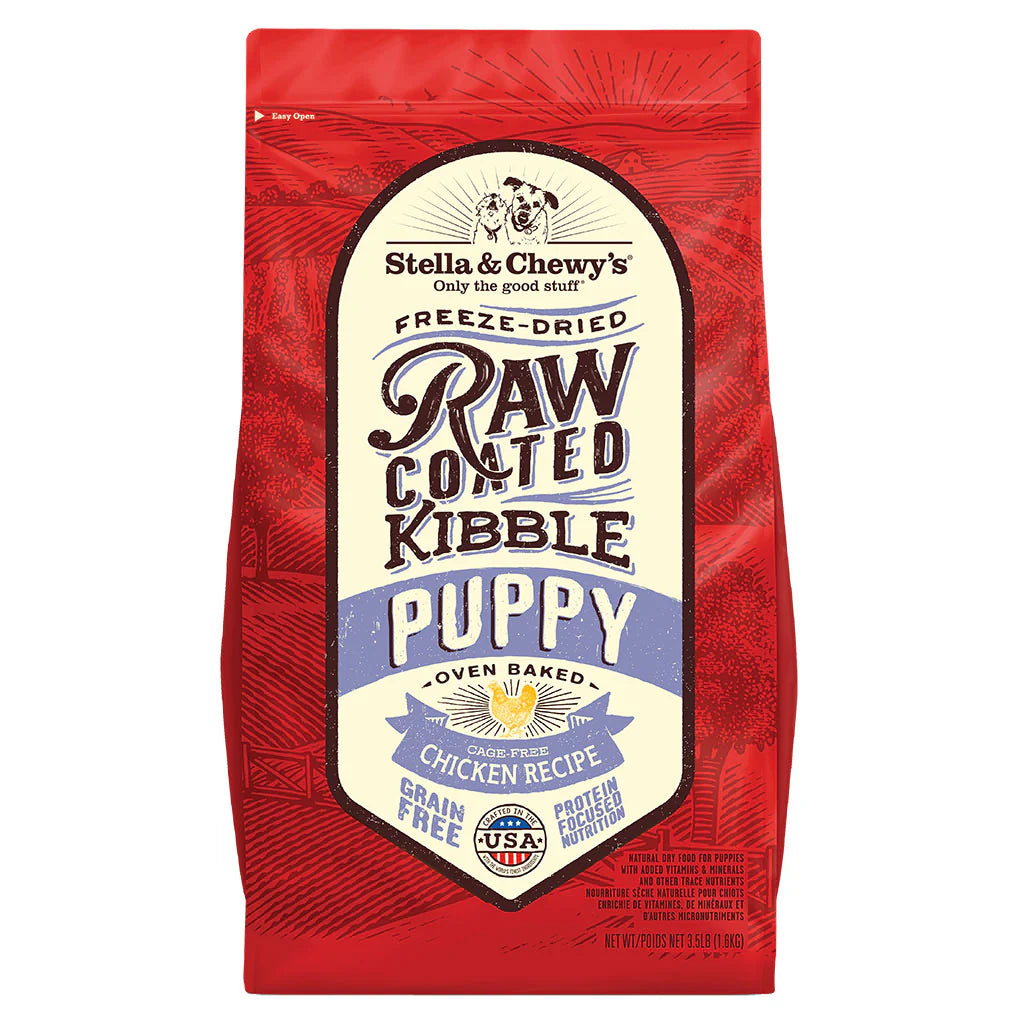 Stella &amp; Chewy&#39;s Kibble Raw Coated Chicken Puppy Dog Food