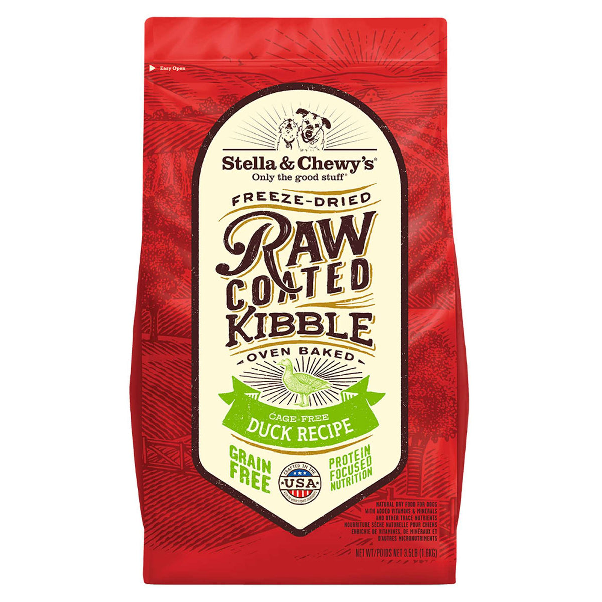 Stella &amp; Chewy&#39;s Freeze-Dried Raw Coated Kibble Duck Dog Food