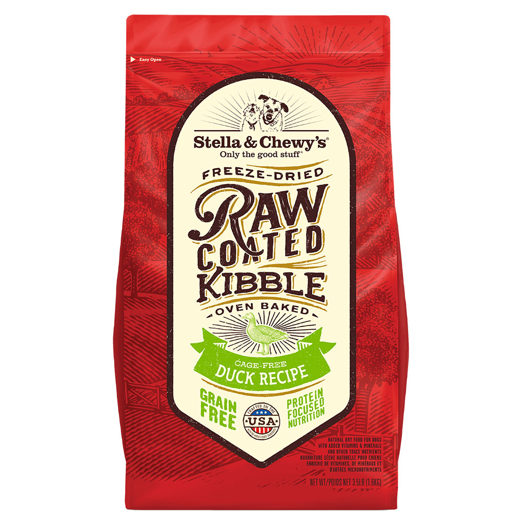 Stella &amp; Chewy&#39;s Freeze-Dried Raw Coated Kibble Duck Dog Food
