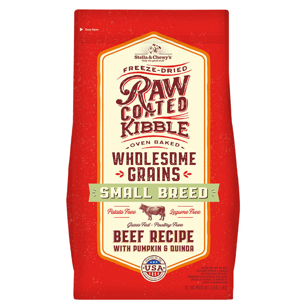 Stella &amp; Chewy&#39;s Kibble Raw Coated Wholesome Grains Beef Small Breed Dog Food