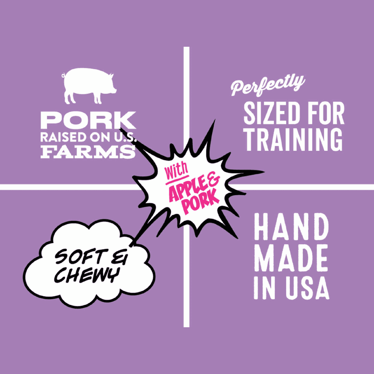 Polkadog Bakery Soft &amp; Chewy Wonder Nuggets Pork &amp; Apple Dog Treats