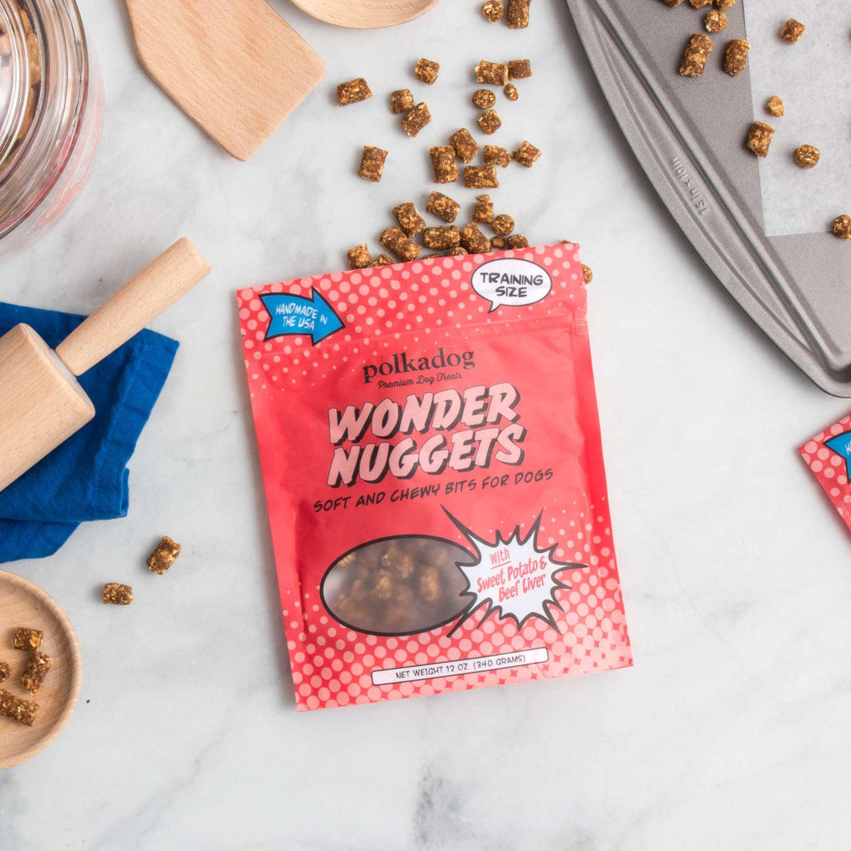 Polkadog Bakery Soft &amp; Chewy Wonder Nuggets Sweet Potato &amp; Beef Dog Treats