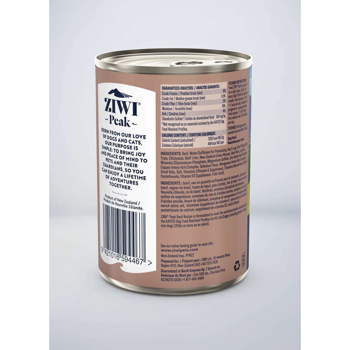 Ziwi Peak Beef Recipe Canned Dog Food