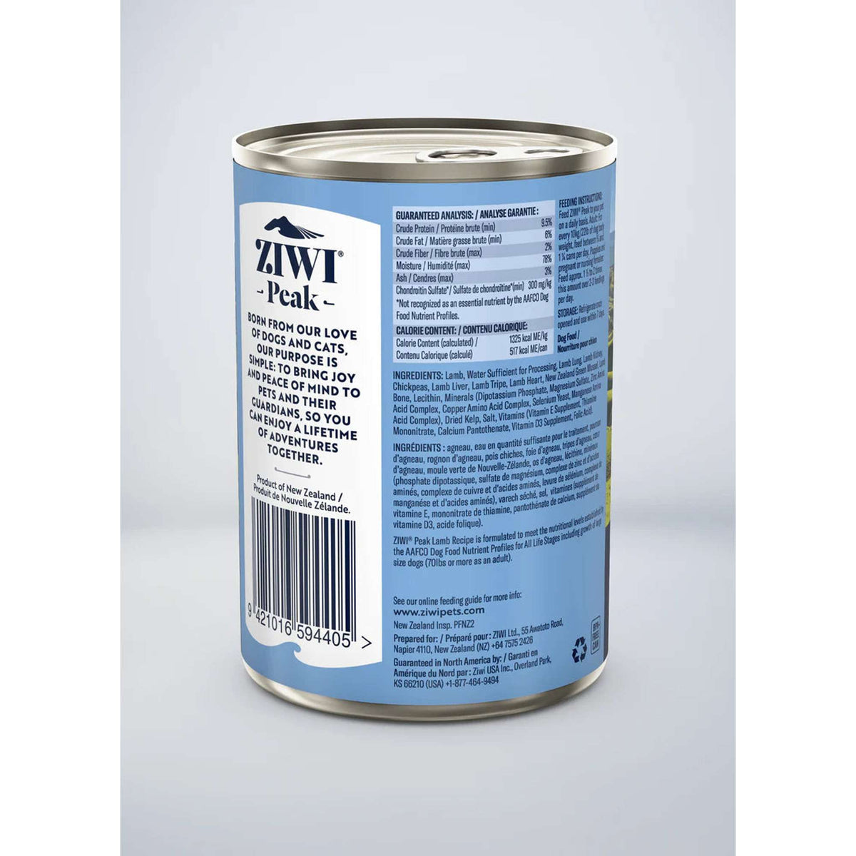Ziwi Peak Lamb Recipe Canned Dog Food